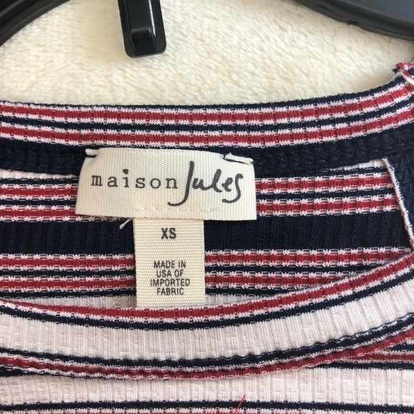 NWT Maison Jules Striped Knit Dress Sz XS - Picture 4 of 6